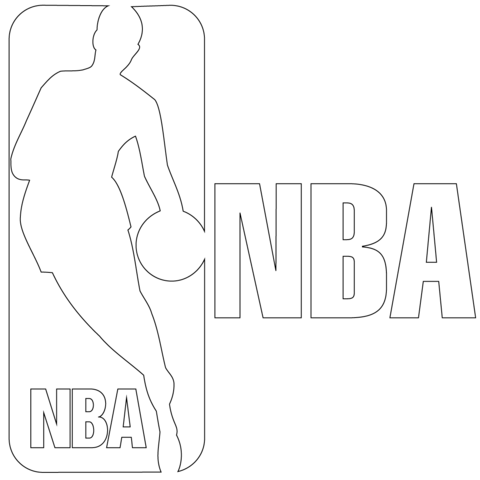 Nba Logo Coloring Page